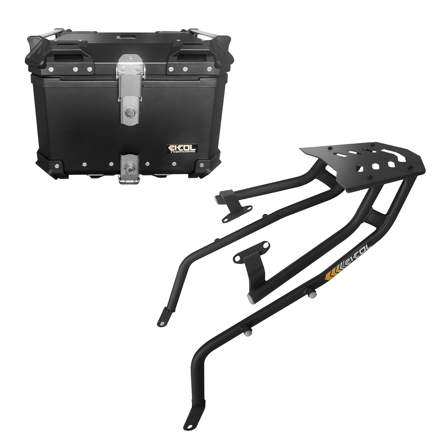 Combo Parrilla Con Maletero Metalico 45l Nx 190 Cicol Negro